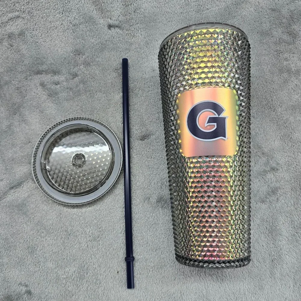 Starbucks  2022 University Of Georgia GA Metallic Studded  24oz Cold Cup Tumbler